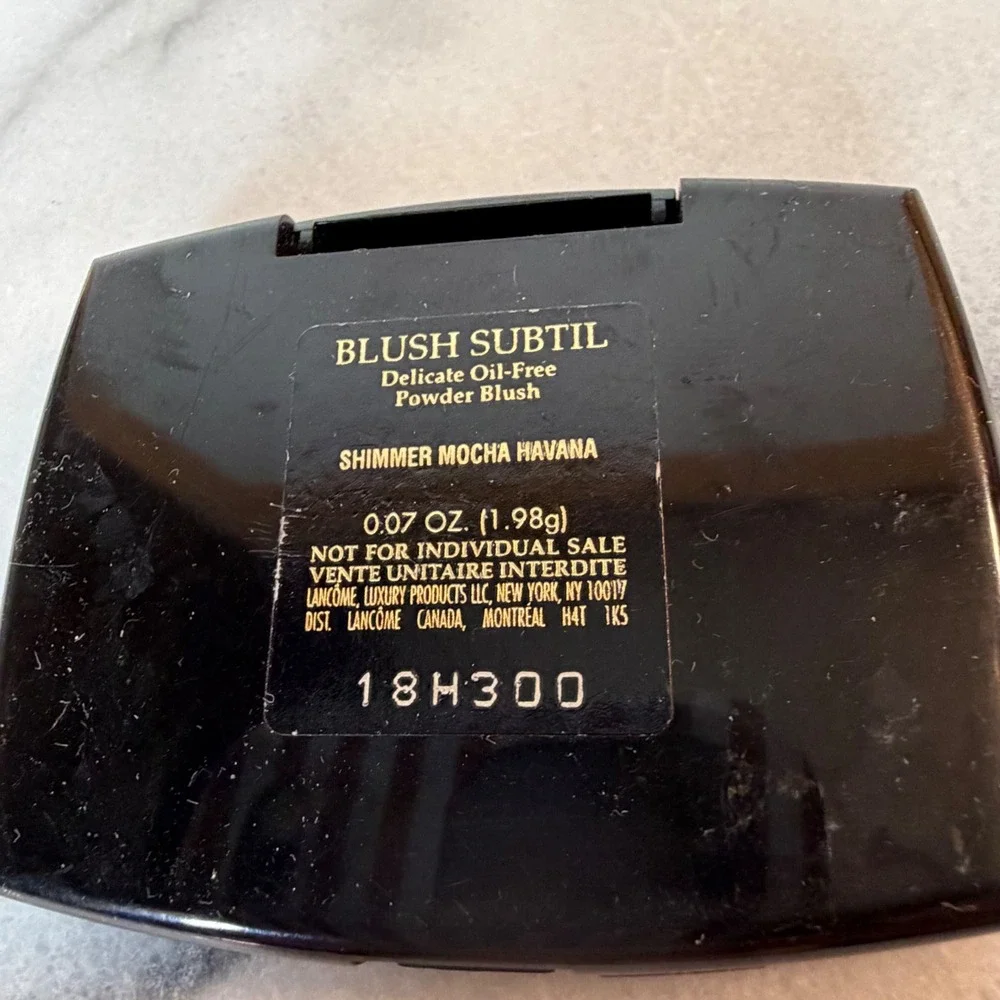 Lancome‎ Blush Subtil Shimmer Mocha Havana Oil-Free Powder Blush 0.07oz Mirror